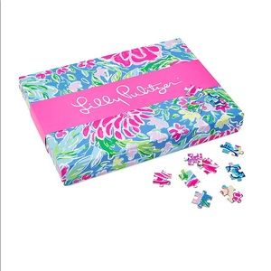 Lilly Pulitzer Double Sided Blue Bunny Puzzle
